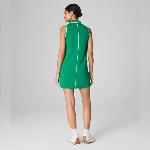 Spanx AirEssentials Pique Polo Tank Mini Dress in Green 1X - Picture 5 of 7